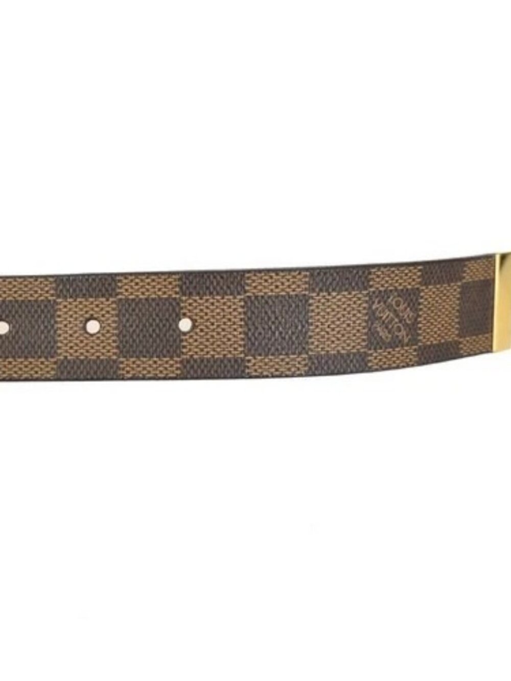 LOUIS VUITTON Santure Carre Belt Damier Ebene Brown GHW France M6802 32KC589 - Picture 7 of 12